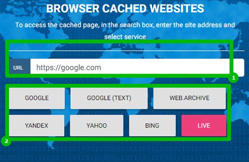 Service Browser Cached Pages